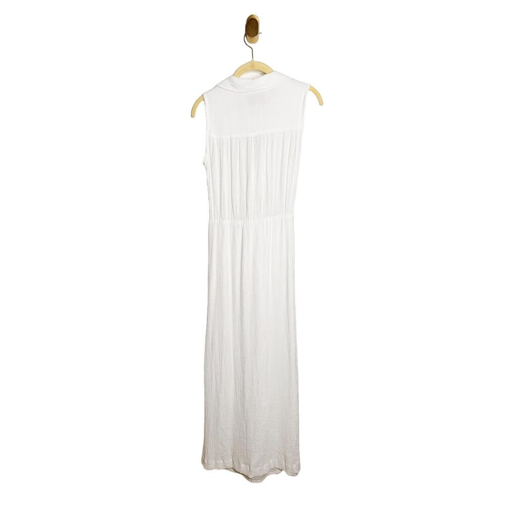 Brochu Walker Madsen White Front Twist V Neck Gauzy Maxi Length Dress Small - Picture 4 of 8